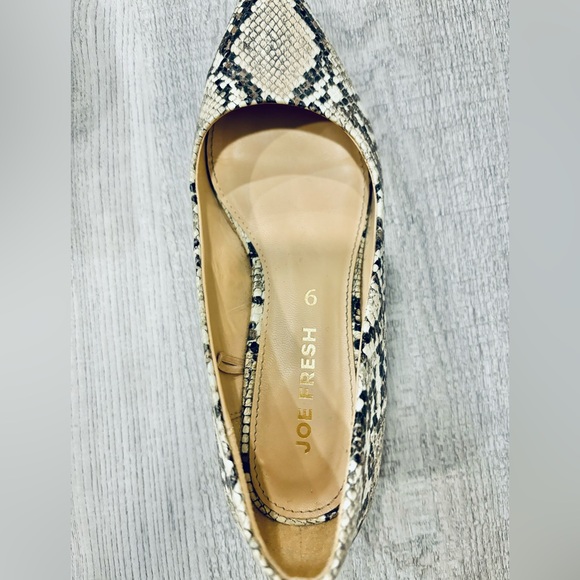 Joe Fresh Snake Print Block Heels Size 6 - Picture 5 of 6